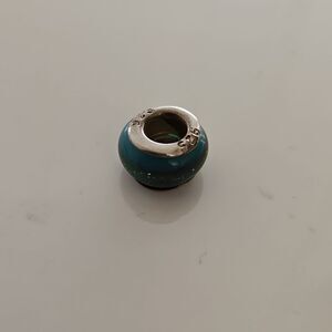 Murano Glass Bead 925 Charm Blue